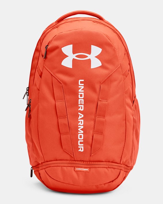 UA Hustle 5.0 Backpack, Orange, pdpMainDesktop image number 0